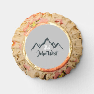Line drawn mountain range personalizable monogram reese's peanut butter cups