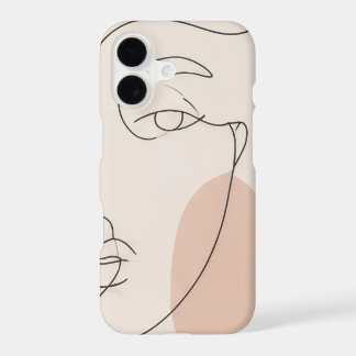 Line Face Art iPhone 17 Case