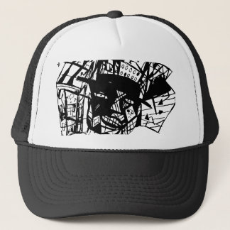 LINE FACE SVG TRUCKER HAT
