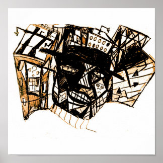 line face white poster