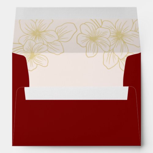 Line floral cherry blossom chinese wedding red envelope