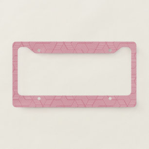Line Geometry: Modern Vintage Texture License Plate Frame