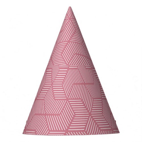 Line Geometry Modern Vintage Texture Party Hat