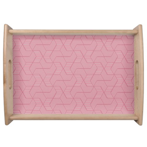 Line Geometry Modern Vintage Texture Serving Tray