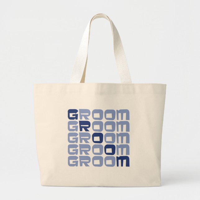 Line Groom Gifts Large Tote Bag (Front)