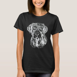 Line Labrador Retriever Portrait Lab Owner 2 T-Shirt