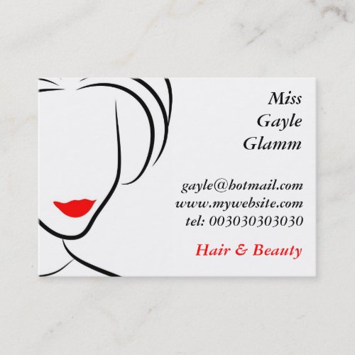 Line Lady Business Cards