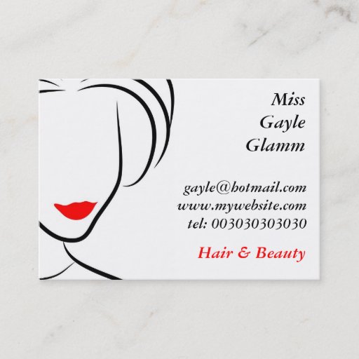 Customizable Line Lady Business Cards