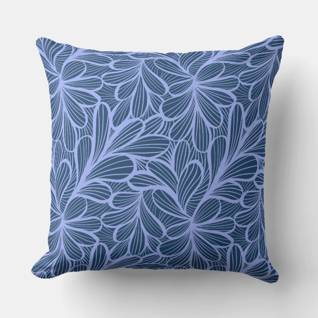 Line Leaf Patterns Graphic Throw Pillow (Front)
