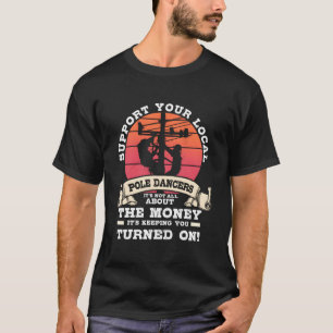 Line Line Worker Image On Back Of T-Shirt