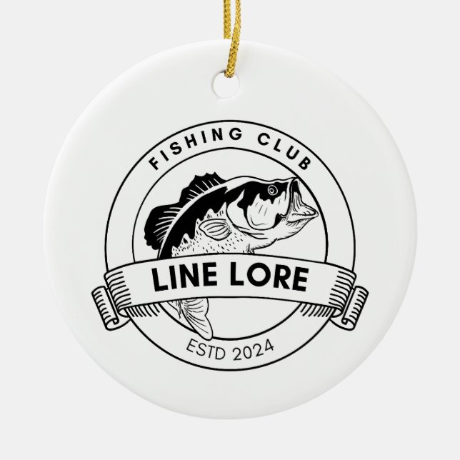 Line Lore Ceramic Ornament (Front)