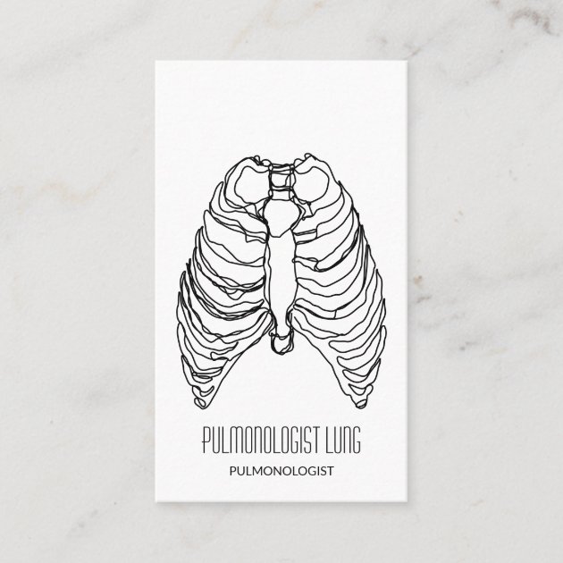 Line Lung pulmonologist doctor Business Card