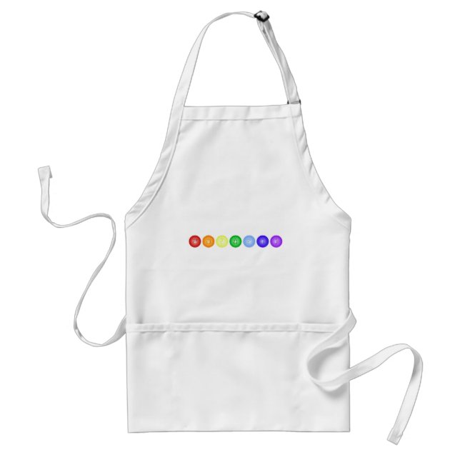 Line of 7 Chakras Adult Apron (Front)