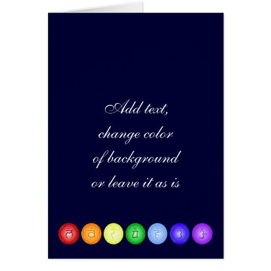 Line of 7 Chakras Cards (Front)