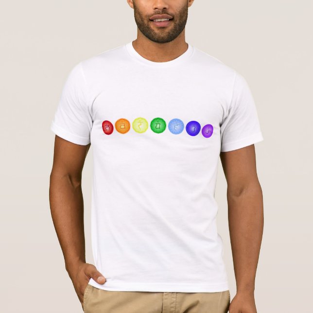 Line of 7 Chakras T-Shirt (Front)