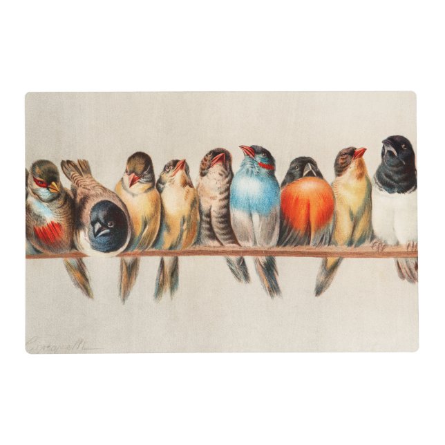 Line of Birds & Dove Placemat (Front)