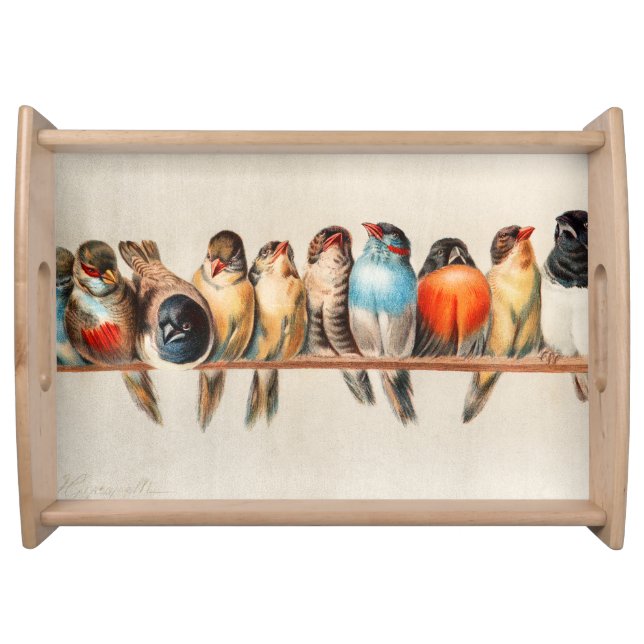 Line of Birds & Dove Serving Tray (Front)