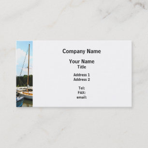 Line of Docked Boats, Tuckerton Seaport, NJ Business Card