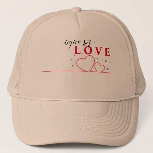 Line of Hearts Light Of Love  Trucker Hat