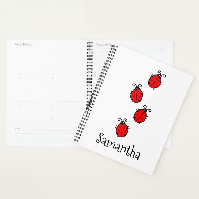 Line of Ladybugs Design Planner Organizer