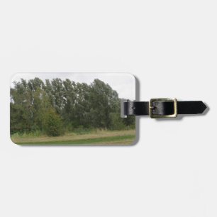 Line of Leaning Trees Landscape Custom Luggage Tag