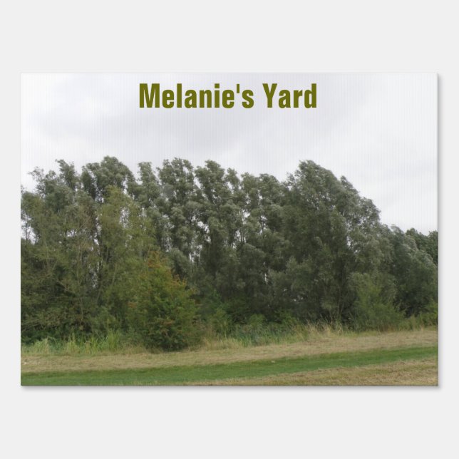 Line of Leaning Trees Landscape Custom Yard Sign (Front)