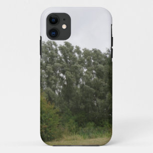 Line of Leaning Trees Landscape iPhone Case