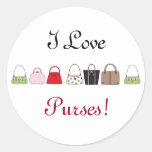 Line Of Purses - I Love Purses! Stickers at Zazzle