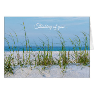Line Of Sea Oats In White Sand Thinking of U Card