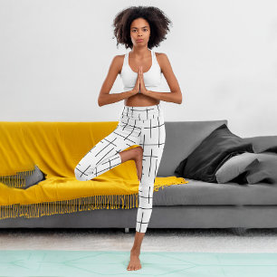 Line Pattern Capri Leggings