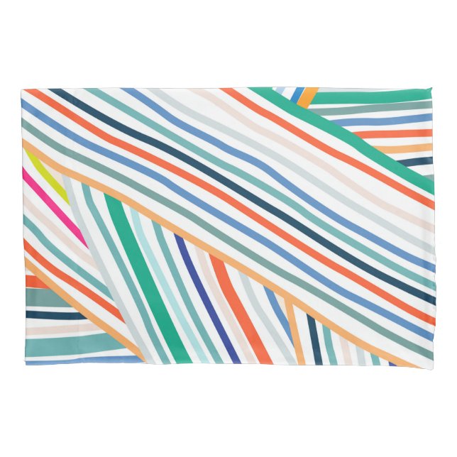 Line Pattern Pillow Case (Front)