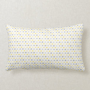 Line Pattern Yellow & Gray Lumbar Pillow