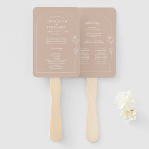 Line Rose Ceremony Program Hand Fan