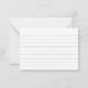 Line Ruled Index Note Card | Zazzle