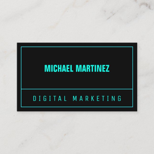 Line split dark color modern business card (Front)