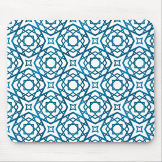 Line tile pattern blue mouse pad