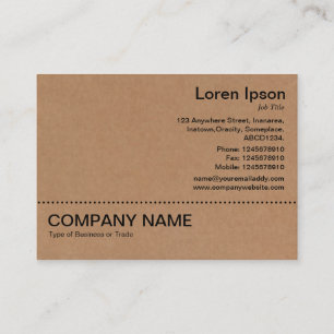 Line v2 - Black - Cardboard Business Card