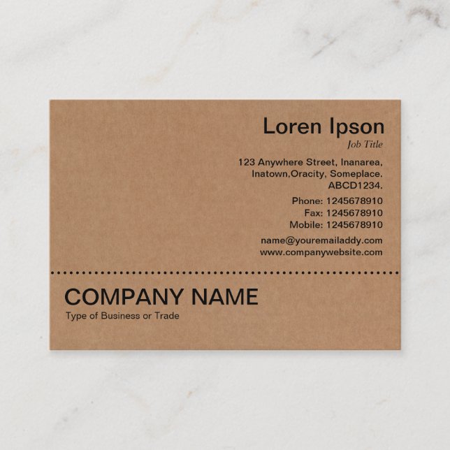 Line v2 - Black - Cardboard Business Card (Front)