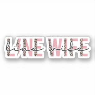 Line Wife Gift, Lineman Wife Leopard Sticker