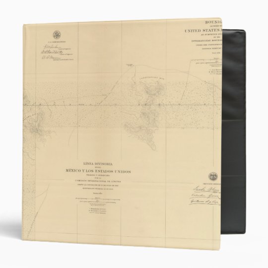Linea Divisoria Entre Mexico 3 3 Ring Binder