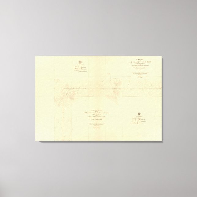 Linea Divisoria Entre Mexico 3 Canvas Print (Front)