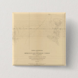 Linea Divisoria Entre Mexico 3 Pinback Button