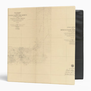 Linea Divisoria Entre Mexico 4 3 Ring Binder