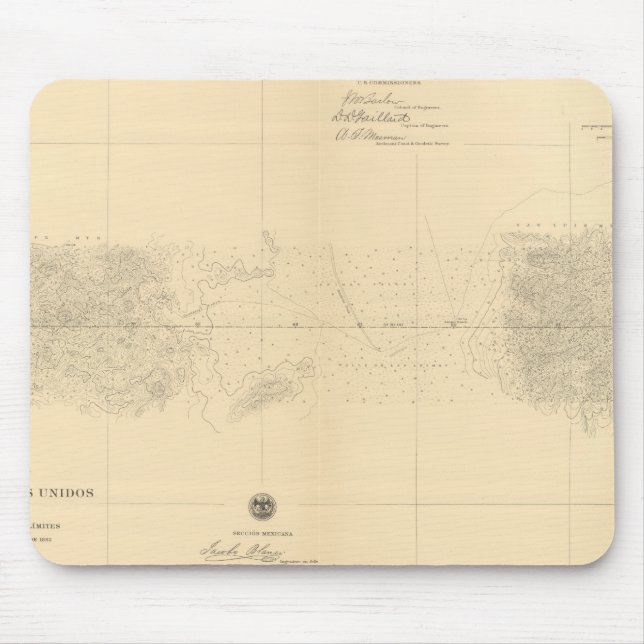 Linea Divisoria Entre Mexico 5 Mouse Pad (Front)