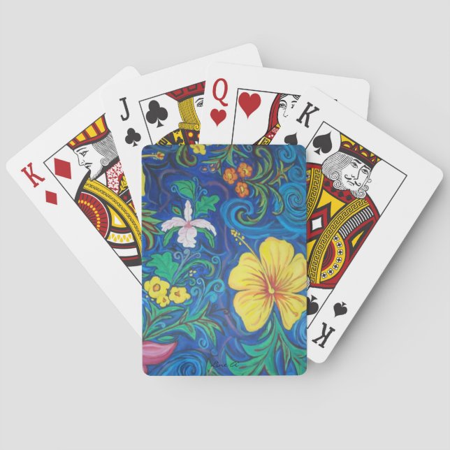 LineA Island Flora Poker Cards (Back)
