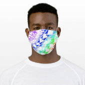 LineA Polynesian Tattoo Multi-Color Face Mask (Worn)