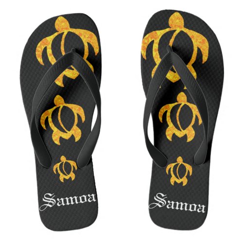 LineA Samoa Golden Lava Honu Flip Flops