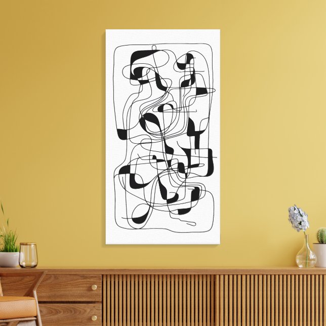 Linear Composition 2 Canvas Print (Insitu(LivingRoom))
