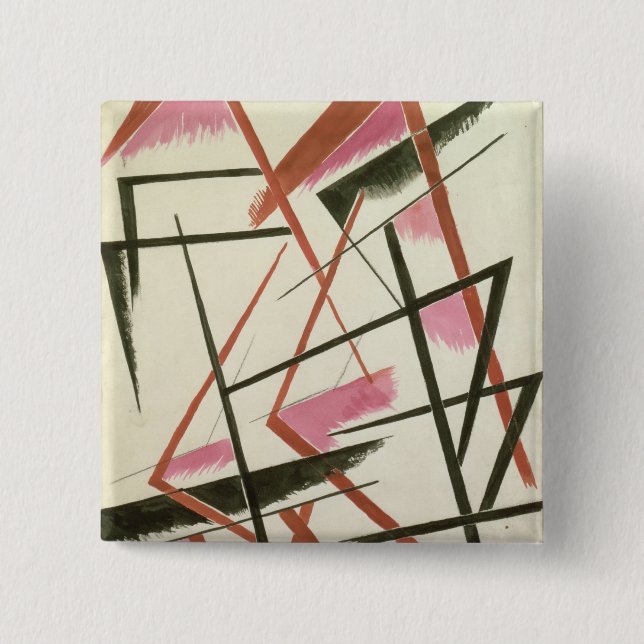 Linear Construction, c.1921 (gouache on paper) Button (Front)