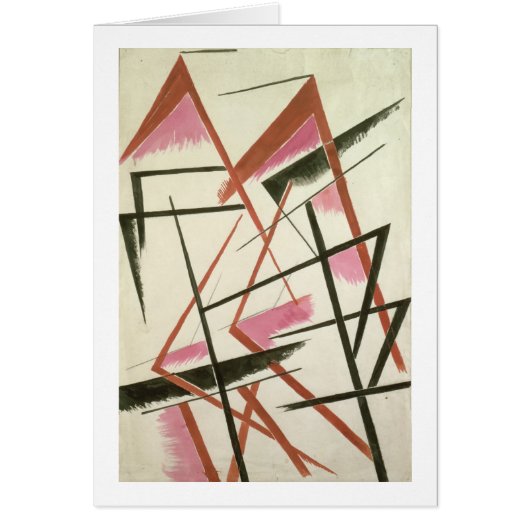 Linear Construction, c.1921 (gouache on paper) Cards (Front)